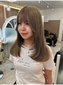 韓国レイヤー×アッシュベージュ
