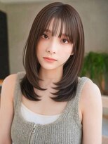 アグ ヘアー プレイ 谷町9丁目駅前店(Agu hair pray) 《Agu hair》レイヤー艶ブラウン×numberA.ベースケアミルク