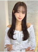 暗めカラー/韓国風巻き/レイヤーカット/髪質改善/縮毛矯正/池袋