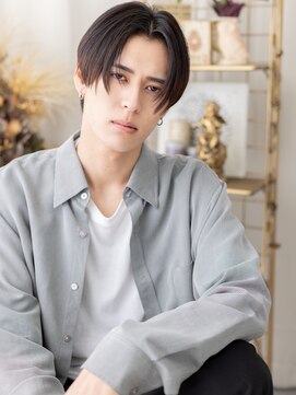 カバーヘア ブリス 志木南口駅前店(COVER HAIR bliss) デコ出しツーブロック黒髪テクノカット20代30代40代