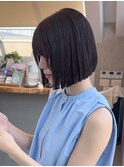 暗めカラー/ボブ/顔周り/レイヤー/髪質改善/縮毛矯正/表参道
