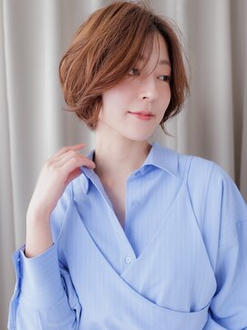 カバーヘア イヴ 戸頭店(COVER HAIR EVE) ハイトーンカラーアシンメトリー小顔かきあげボブZ戸頭20代30代