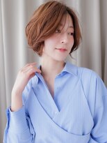 カバーヘア イヴ 戸頭店(COVER HAIR EVE) ハイトーンカラーアシンメトリー小顔かきあげボブZ戸頭20代30代