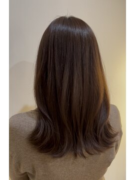 プティアミ(petite amie) こっくりブラウンカラー×ミディアムくびれレイヤー