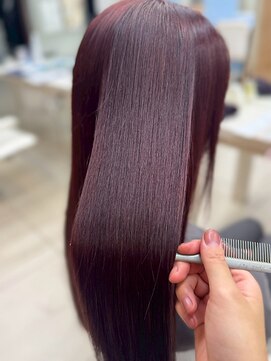 ブール 千歳烏山(bool) ワンカラー/レッドブラウン/ストレート/艶髪