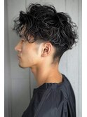 MEN’S/リバースセンターパート/ニュアンスパーマ/ひたちなか