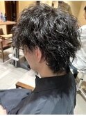 マッシュウルフ　ツイストスパイラルパーマ