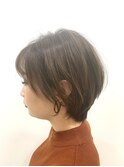 丸みショート_ショートパーマ_黒髪