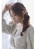 小顔【ヘアアレンジ】×ロング編みおろし