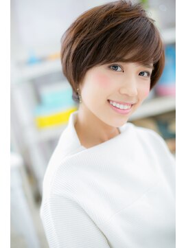 ミック 日暮里店(miq) ニュアンスカラー小顔ひし形ショートボブウルフb1