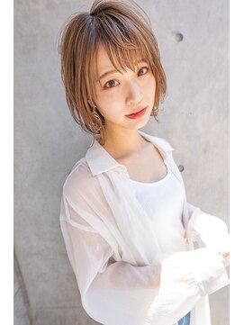 クラン(clan) 小顔ウルフ＃マロンベージュAラインボブ