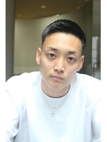 レンゲン(LENGEN)&nbsp;束感刈り上げビジネス七三ツーブロックアップバング２５５