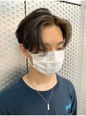 センターパート ニュアンスパーマ