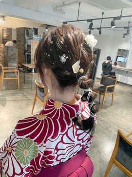 ザ オーダー(THE ORDER) 編みおろしヘアアレンジ/成人式セット/金箔/水引き