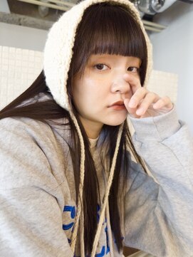 ディッセンバー 神宮前(December) ぱっつん前髪/ワイドバング/ロングレイヤー/マロンベージュ