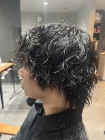 スウェル 柏店(Swell)&nbsp;ハイライト/マッシュパーマ/ウルフ/アッシュブラック/柏/MEN'S