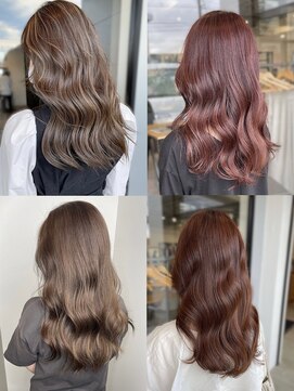 美容室フルール 大人美人くびれヘアミルクチョコレートヘルシースタイル