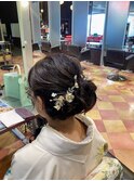 着物に似合うヘアセット