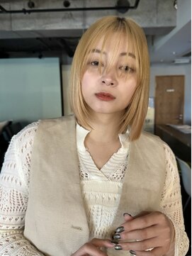 ノラジャーニー(NORA Journey) 【上田】ハイトーンボブ酸性ストレートブリーチブロンド