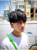 マッシュウルフスタイル/スパイラルパーマ/メンズパーマ