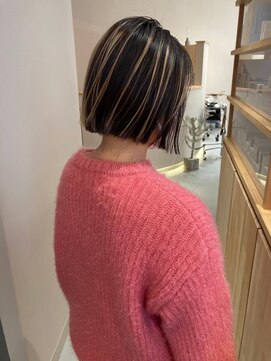 イノセントヘア(innocent.hair) ベージュダブルカラー×ボブ