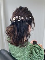 アヴソリューク(Absoluk)&nbsp;ハーフアップ　ロープ編み　結婚式　お呼ばれ　20代30代