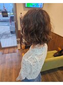 外国人風ボブパーマ♪