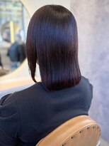 カノエ 福岡香椎店(canoe)&nbsp;カシスラベンダー 寒色カラー 髪質改善ストレート 艶髪 ボブ