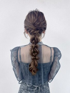 銀座新橋着付けヘアセットサロン［N］ 編みおろし/編み込み/結婚式/ヘアセット/銀座/新橋/有楽町