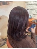艶めくカシスブラウンのレイヤーミディ【250スタイル】