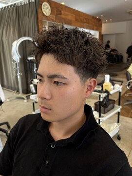 メンズ カノエ 山口小郡店(Men’s CANOE) ピンパーマ×スパイキーショート