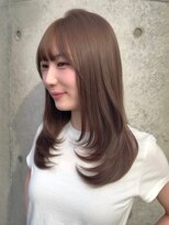 エンター 天神店(ENTER)&nbsp;レイヤーカット ブラウンカラー　透明感カラー　ブリーチなし