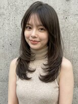 カバーヘア イヴ 戸頭店(COVER HAIR EVE)&nbsp;顔周りシャギーカット黒髪グレージュ小顔レイヤーロング20代P2