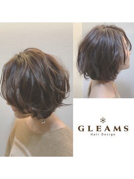 グリームス ヘアデザイン(GLEAMS Hair Design) ベイクドヌーディーボブ×抜け感ハイライト★チーフ山本