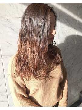 フロート 小阪店(float) オレンジブラウングラデーション_大人かわいい,結婚式,前下がり