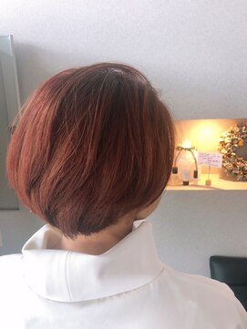 ナギヘアデザイン(Nagi Hair Design) ショート×アプリコットカラー