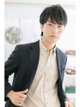 ミック ヘアアンドメイク アップ 駒込店(miq Hair&Make up) 爽やかブルーグレージュ斜めバングウルフマッシュa1