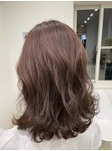 ブリーチありラベンダーピンクベージュ