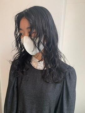 ロダット 横浜(LODAT by little) 波ウエーブ×顔まわりレイヤー×セミロング【LODAT横浜】