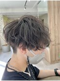 20代～30代メンズパーマ波巻きスパイラルメンズマッシュ［仙台］