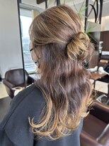 ムース 福島市店(Mousse-88-)&nbsp;波ウェブ ハーフアップアレンジ