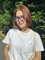 ガーランド (Garland) ボブ/オレンジベージュ/ブリーチなしカラー/表参道