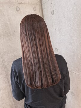 リビンバイアフロート(Livin by afloat) 切りっぱなし ロング ピンクベージュ おおたかの森