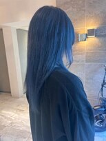 エムテコ(M.techo)&nbsp;ブリーチ有り◎ブルー×レイヤーstyle