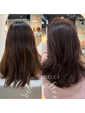 カラ フクオカ(Cara FUKUOKA) チョコレートブラウン《★髪質改善うる艶水素カラー＋カット★》
