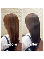 アウラ(aura) カット+高彩度カラー+艶髪トリートメント