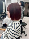 小顔タッセルボブ×似合わせカット[ボブ/縮毛矯正/丸型卵型】