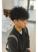 マッシュショート×束感スパイラル