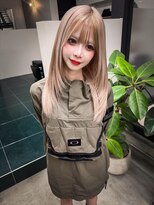 キオクエコ(KIOX eko)&nbsp;ホワイトベージュ/リタッチ/レイヤーカット/ハイトーン/髪質改善