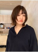 外ハネくびれボブ×顔まわりレイヤー